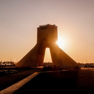 sunset-view-azadi-tower-tehran-iran