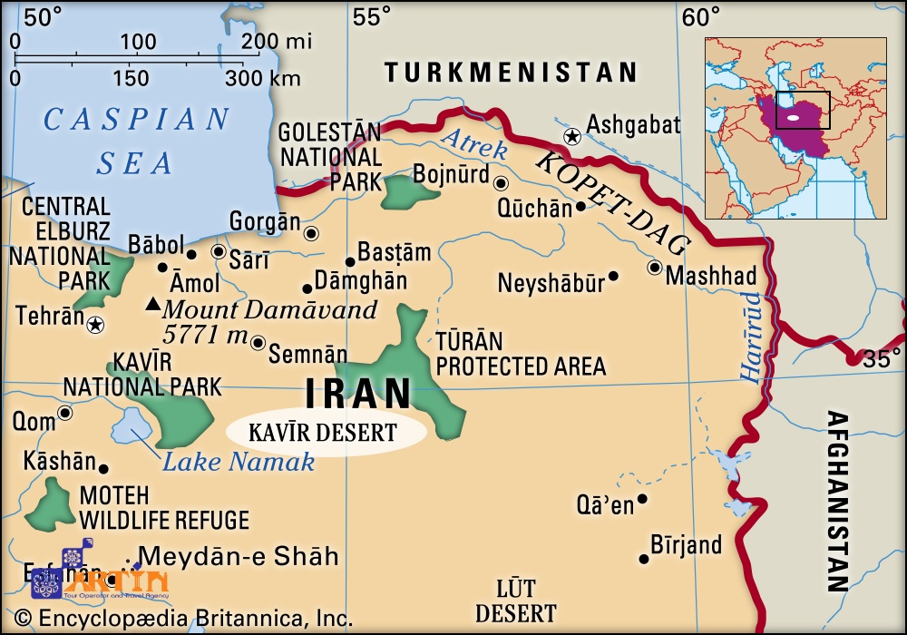 11the great salt desert map in Iran