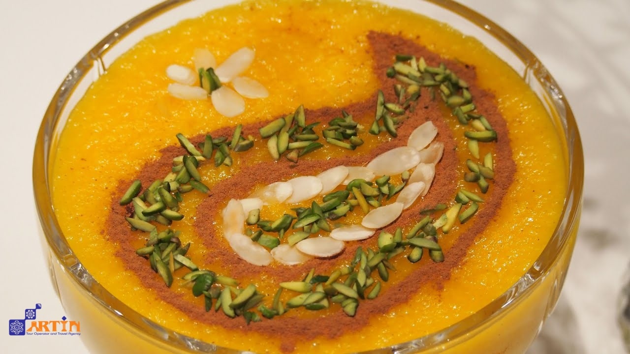 11Sholeh zard ceremonial and religious Persian dish