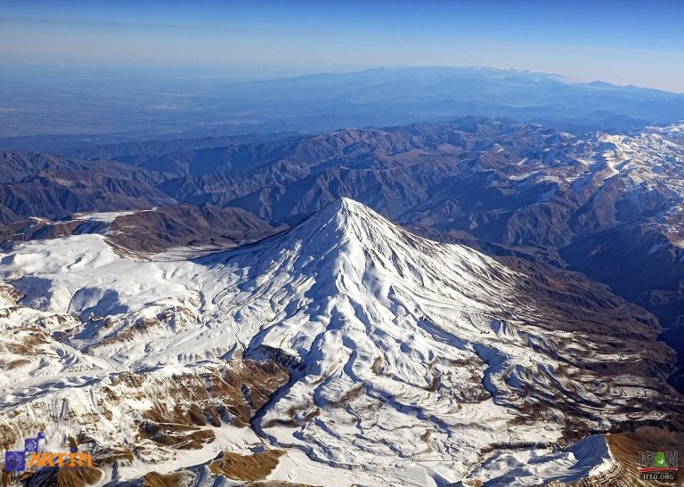 Damavand snowy peak in Iran